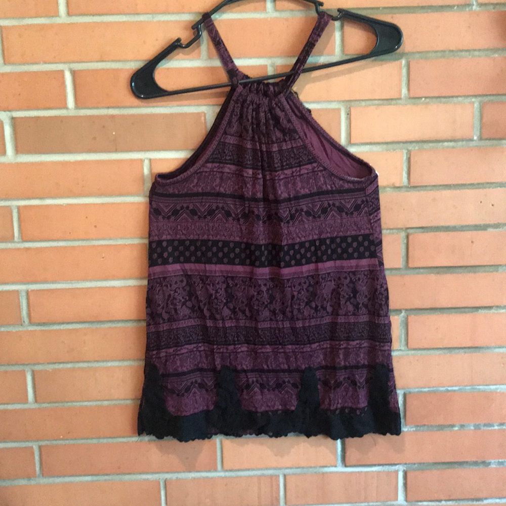 Purple razor style tunic tank